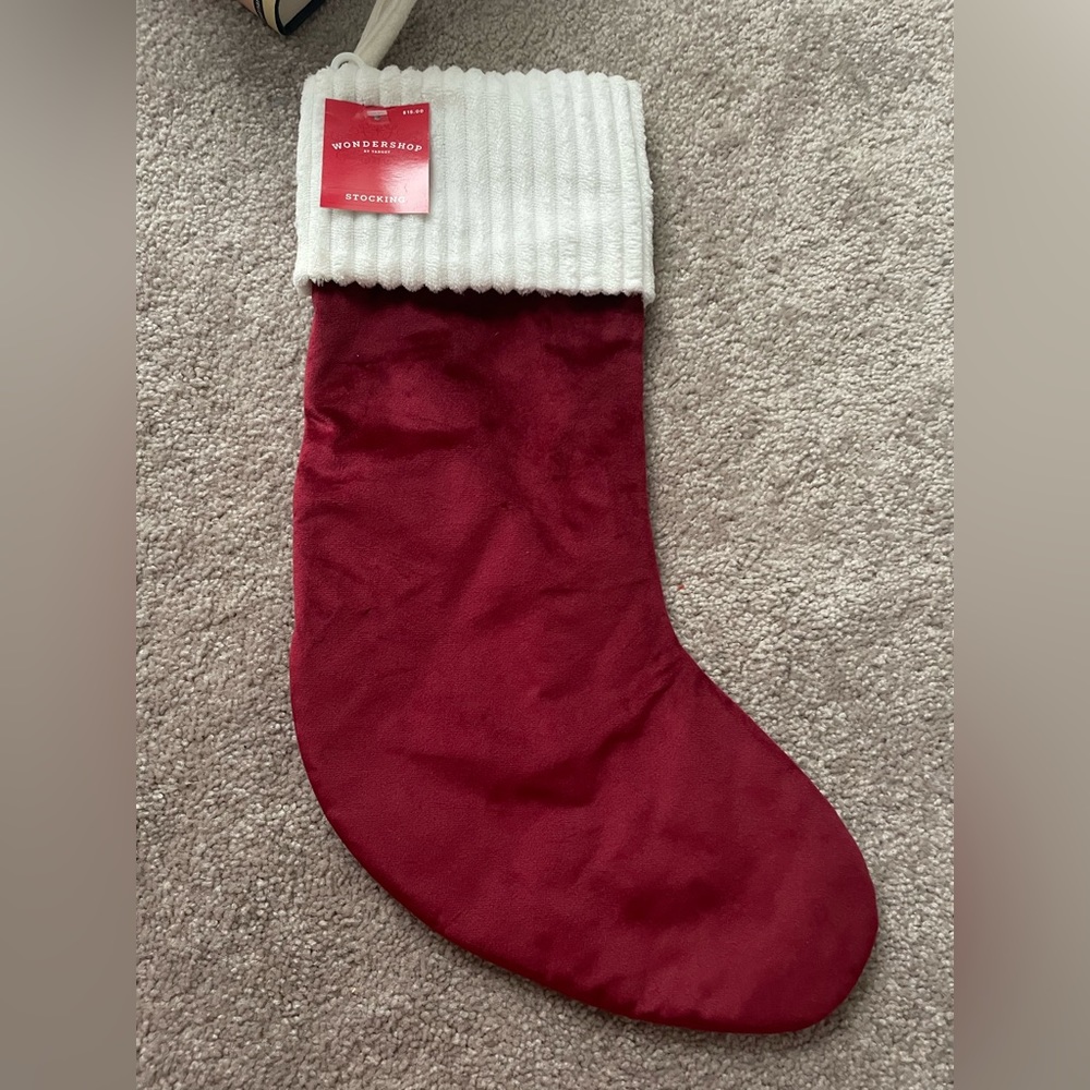 soft silky dark red stocking
